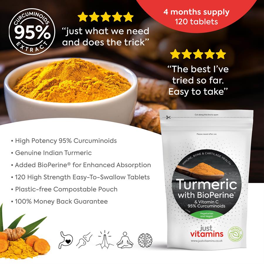 Turmeric with Black Pepper Extract for Easier Movement