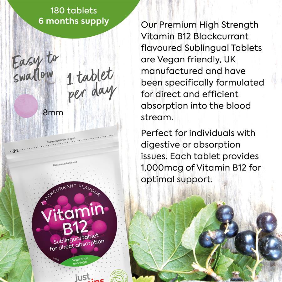 Vitamin B12 Sublingual for Less Tiredness, Clearer Days