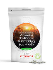 Super Strength Vitamin D3 + K2 (MK-7) for Stronger Bones, Higher Strength