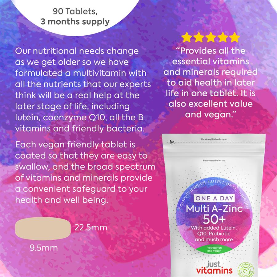 Multivitamins A-Zinc 50 for Complete Support After 50