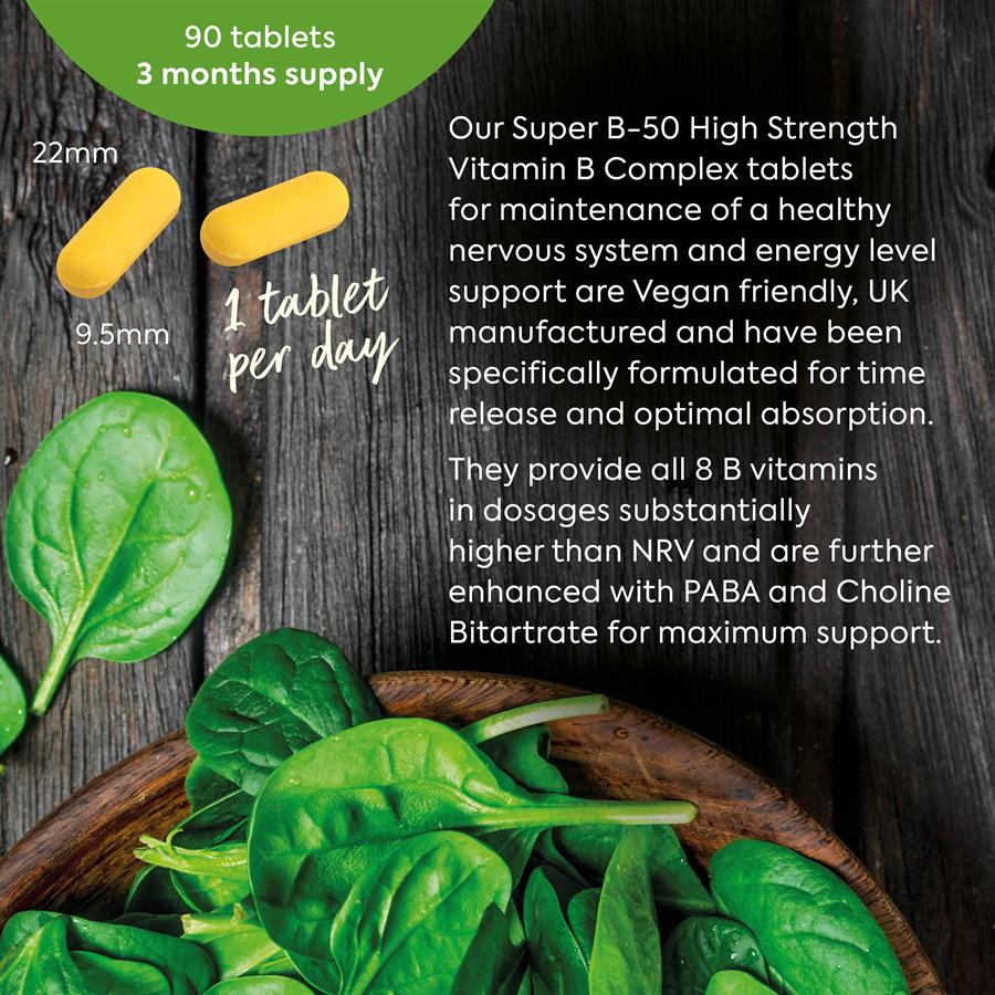 Super Vitamin B-50 Complex for Steady Daily Energy