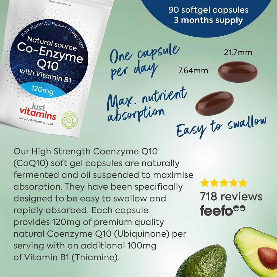 Co-Enzyme Q10 for Steady Heart, Steady Energy
