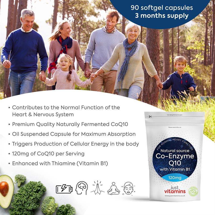 Co-Enzyme Q10 for Steady Heart, Steady Energy