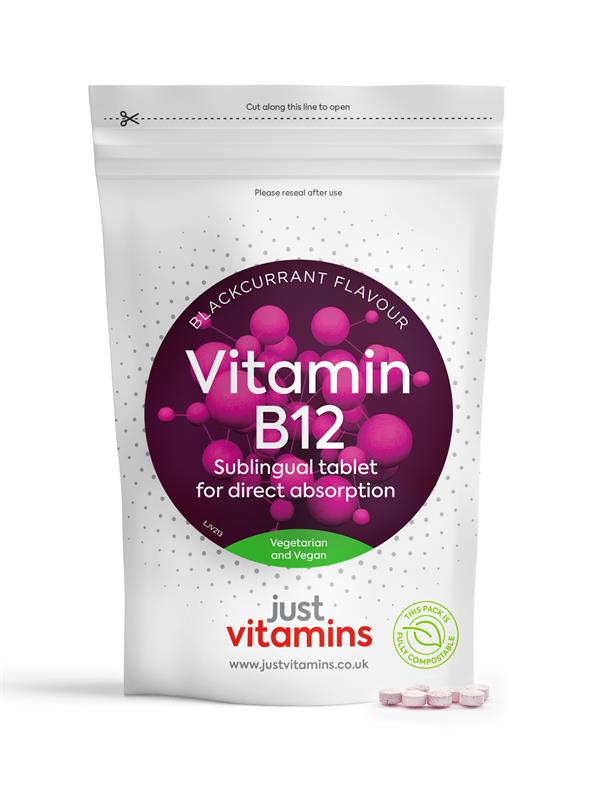 Vitamin B12 sublingual tablets 1000mcg | Just Vitamins